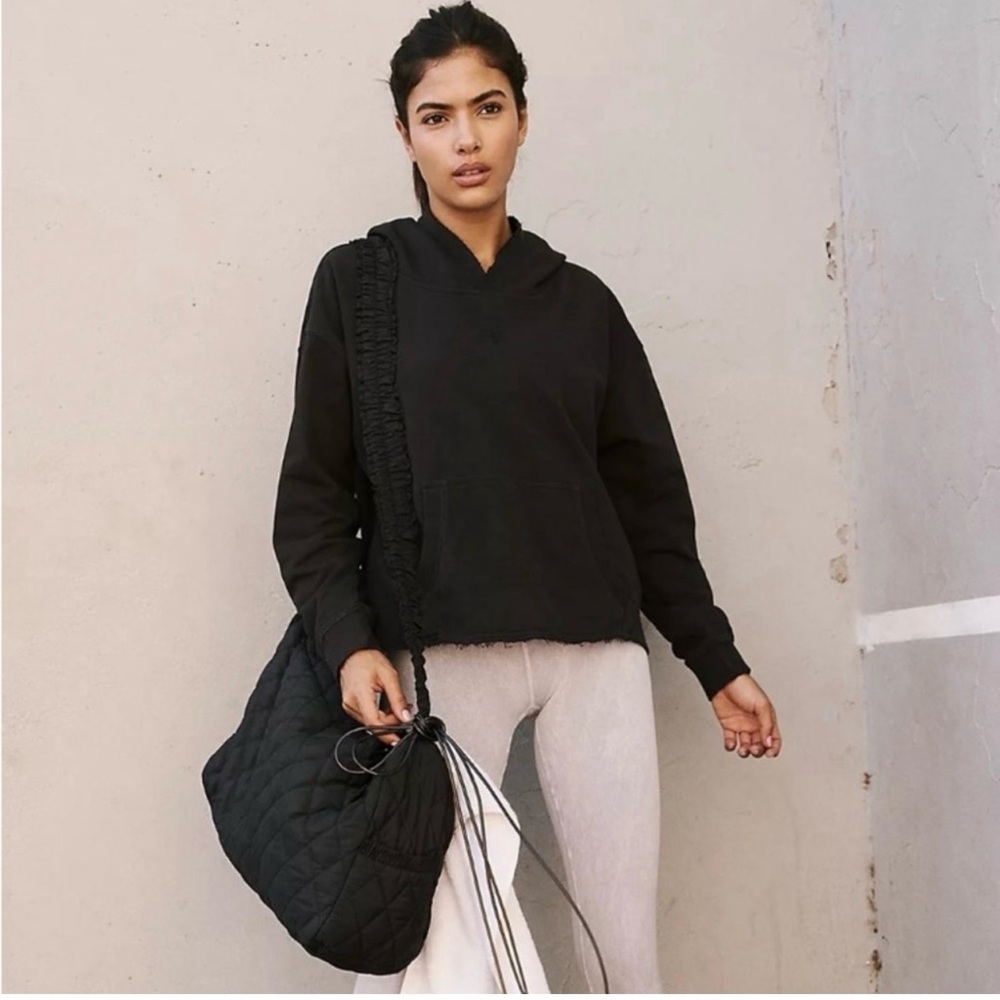 Free People Movement, size L, 100% cotton faded black hoodie.